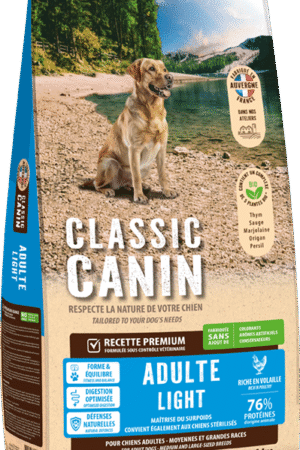 Croquettes chien adulte stérilisé – Classic Canin Light Volaille 14 kg