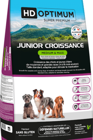 Croquettes Chiot Moyennes & Grandes Races – HD Optimum Professionnel Junior Croissance (3 kg / 12 kg)