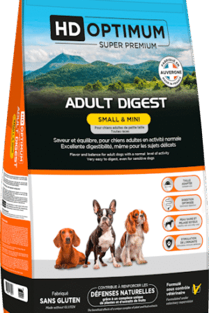 Croquettes Chien Petit Chien Digestion Sensible – HD Optimum Small & Mini Adult Digest 6 kg