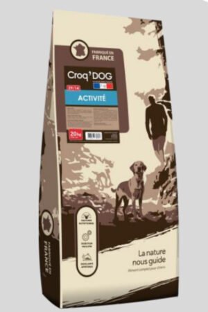 Croquettes Chien Actif Haute Énergie – CROQ’DOG Activité 29/14 – Sac 20 kg