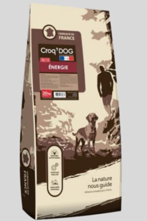 Croquettes Chien Actif & Sportif – CROQ’DOG Énergie 32/15 – Haute Performance 20 kg