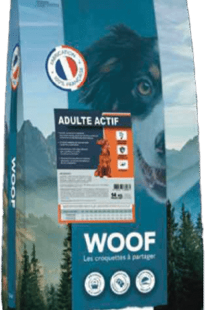 Croquettes Chien Actif Toutes Races – WOOF Adulte Actif 4 kg / 14 kg
