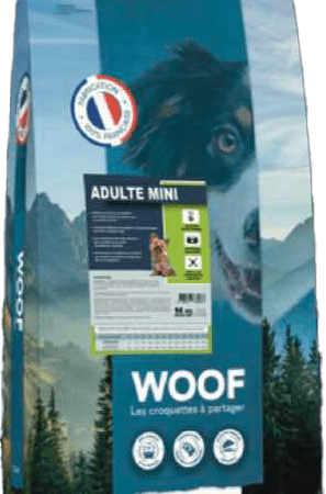 Croquettes Chien Petite Race – WOOF Adulte Mini 4 kg / 14 kg